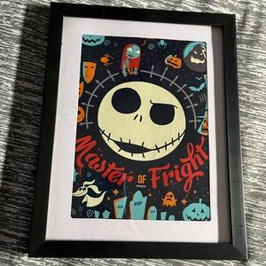 Master of Fright Halloween Art Print in Black Frame
